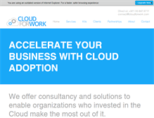 Tablet Screenshot of cloudforwork.com